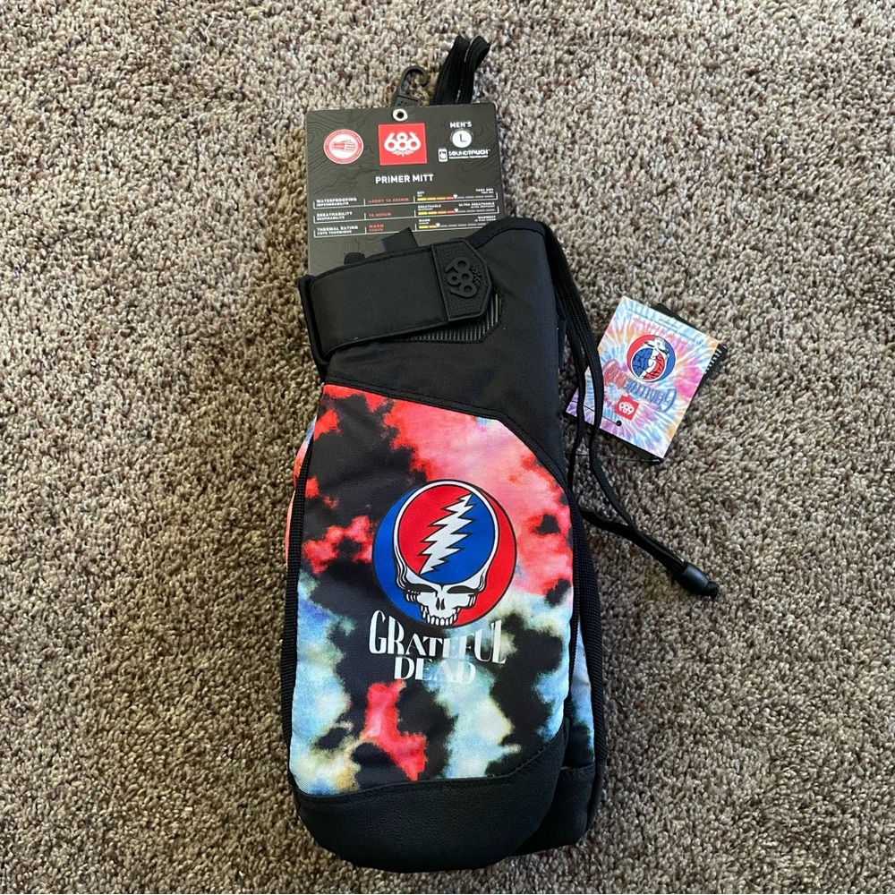 GRATEFUL DEAD 686 Tie Dye Gloves Mitts